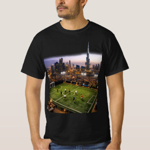 Camiseta Gráfica com Silhueta de Cidade Moderna à