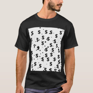 Camiseta Gráfica com Símbolo de Dólar em Negrito "