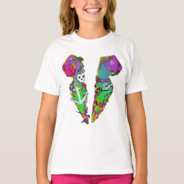 Camiseta Gráfica com Tatuagem de Veneno do Amor e 