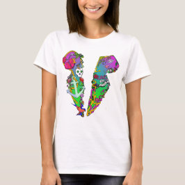 Camiseta Gráfica com Tatuagem de Veneno do Amor e