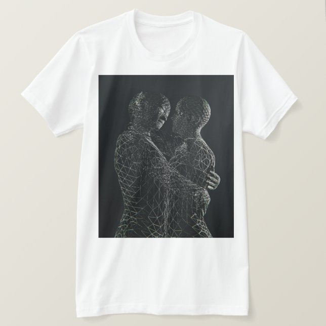 Camiseta Gráfica Conexão de Amor Digital (Frente do Design)