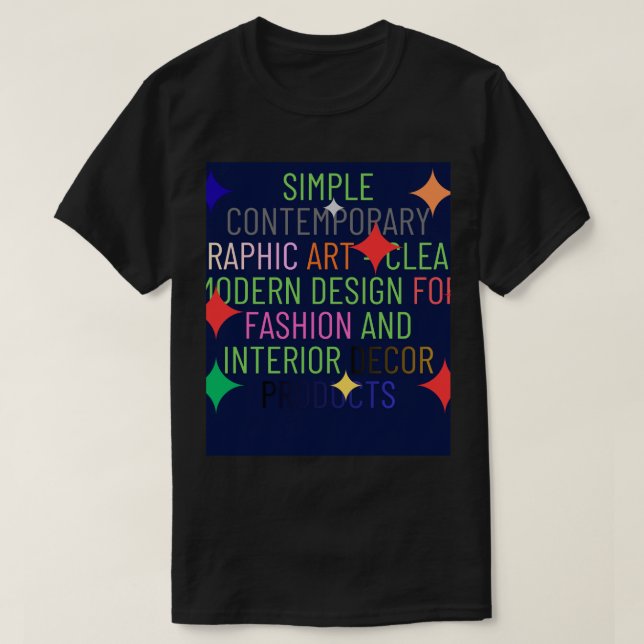Camiseta Gráfica Contemporânea Simples (Frente do Design)
