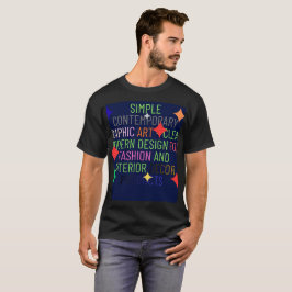 Camiseta Gráfica Contemporânea Simples