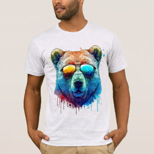 Camiseta Gráfica Cool Bear Shades