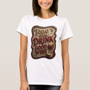 Camiseta Gráfica Cool Gold OBJETIVO DE HOJE BEBER 