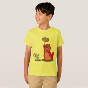 Camiseta Gráfica Cool Red Cat e Mouse Boys - Diver