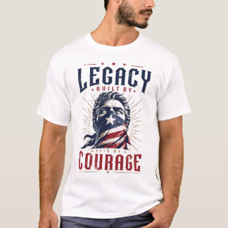 Camiseta Gráfica Coragem Patriótica Estilo America