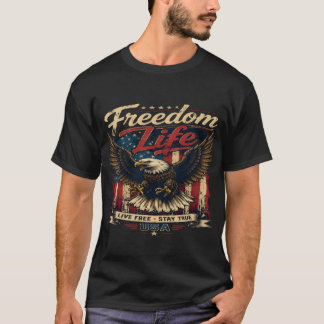 Camiseta Gráfica da Bandeira Americana Patriótica 