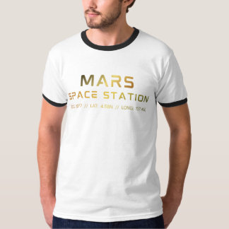 Camiseta gráfica da futura estação espacial de Mar