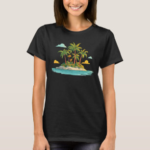 Camiseta Gráfica da Ilha de Palma Tropical – Relax