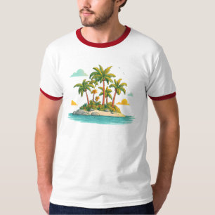 Camiseta Gráfica da Ilha de Palma Tropical – Relax