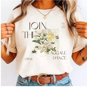 Camiseta Gráfica da Natureza Amante de Abelhas – D