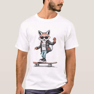 Camiseta Gráfica da Raposa Skater Legal