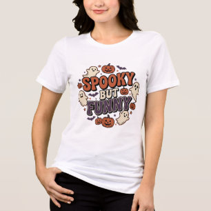 Camiseta Gráfica de Abóbora e Morcego Fantasminha 