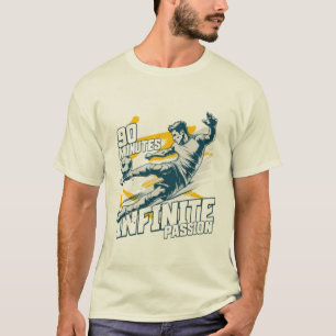 Camiseta Gráfica de Ação de Futebol Vintage - Pé R