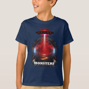 Camiseta Gráfica de Alien Monstro OVNI Espaço para