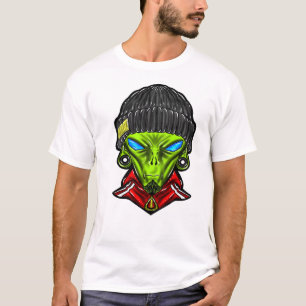 Camiseta Gráfica de Alien Urbano