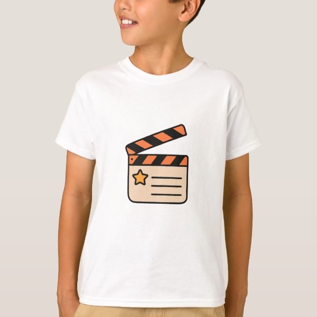 Camiseta Gráfica de Amante de Cinema Clapperboard (Frente)