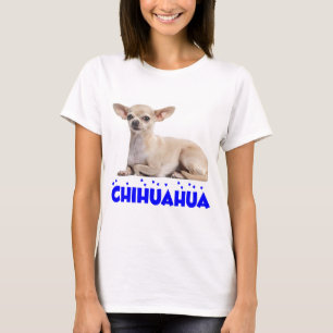 Camiseta Gráfica de Amor Cachorro Chihuahua Azul