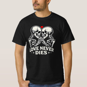 Camiseta Gráfica de Amor Eterno que Nunca Morre.