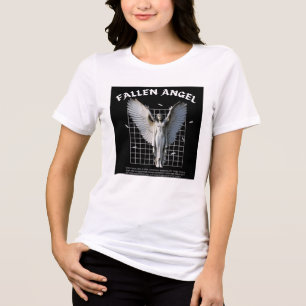 Camiseta Gráfica de Anjo Caído com Estética Sombri