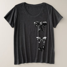 Camiseta Gráfica de Arcos Pretos Cutos