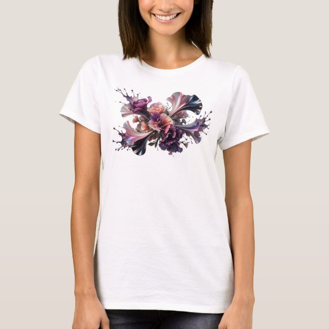 Camiseta Gráfica de Arte Abstrata Cool Silver (Frente)