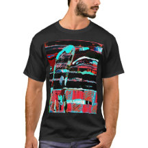 Camiseta Gráfica de Arte Abstrata – Interferência 