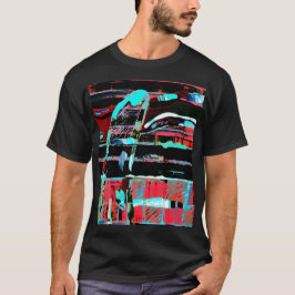 Camiseta Gráfica de Arte Abstrata – Interferência