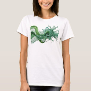 Camiseta Gráfica de ARTE ABSTRATA Limpa Verde