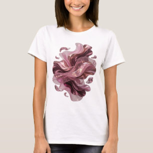 Camiseta Gráfica de Arte Abstrata Prata Ousada