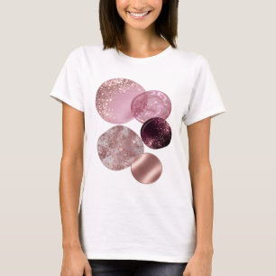 Camiseta Gráfica de Arte Abstrata Prateada Icônica