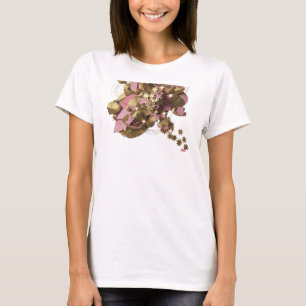 Camiseta Gráfica de Arte Abstrato Laranja Engraçad