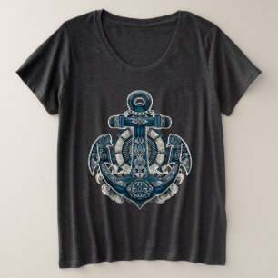 Camiseta Gráfica de Arte de Âncora Náutica – Vinta
