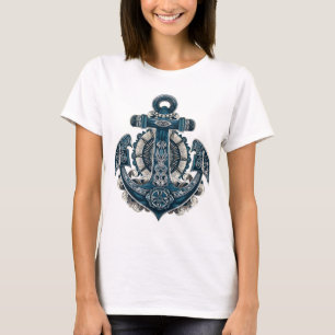 Camiseta Gráfica de Arte de Âncora Náutica – Vinta