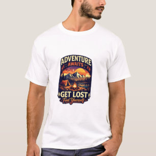 Camiseta Gráfica de Aventura e Montanha Aventura E
