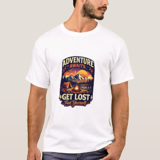 Camiseta Gráfica de Aventura e Montanha Aventura E