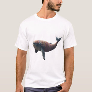 Camiseta Gráfica de Baleia Envolta em Fio Artístic