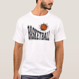 Camiseta Gráfica de Basquete Com Desenho de Bola E