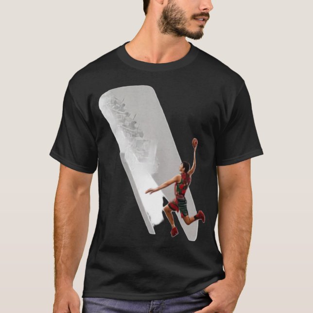 Camiseta Gráfica de Basquete com Enterro (Frente)