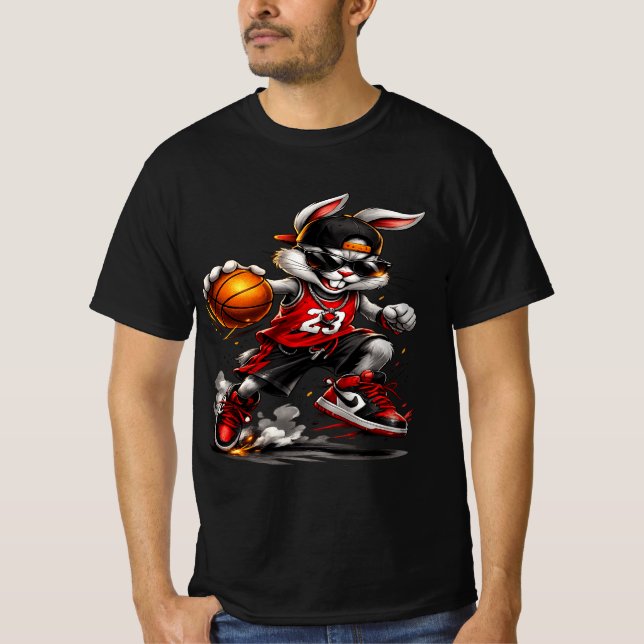 Camiseta Gráfica de Basquete Rabbit Street Style  (Frente)
