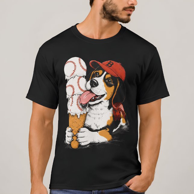 Camiseta Gráfica de Beagle Engraçado com Cones de  (Criador carregado)