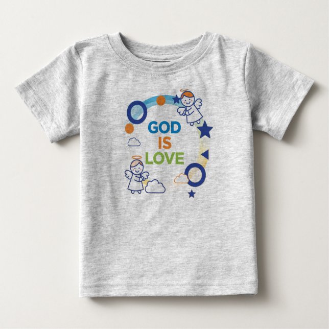 Camiseta Gráfica de Bebê Estrela Fofa (Frente)