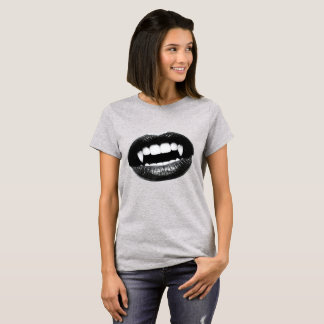 Camiseta Gráfica de Boca de Vampiro Gótica Estétic