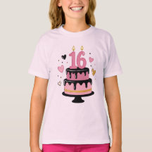 Camiseta Gráfica de Bolo de Aniversário de Sweet 1