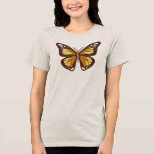 Camiseta Gráfica de Borboleta Monarca para Mulhere