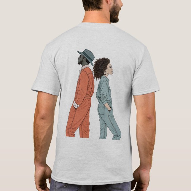 Camiseta gráfica de borda urbana" (Verso)