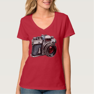 Camiseta Gráfica de Câmera Vintage – Fotografia Re