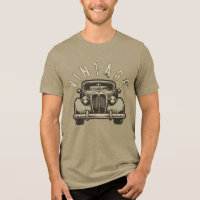 Camiseta Gráfica de Carro Antigo para Homens e Mul