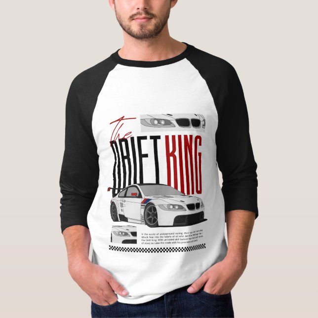 Camiseta Gráfica de Carro de Deriva BMW para Homen (Frente)